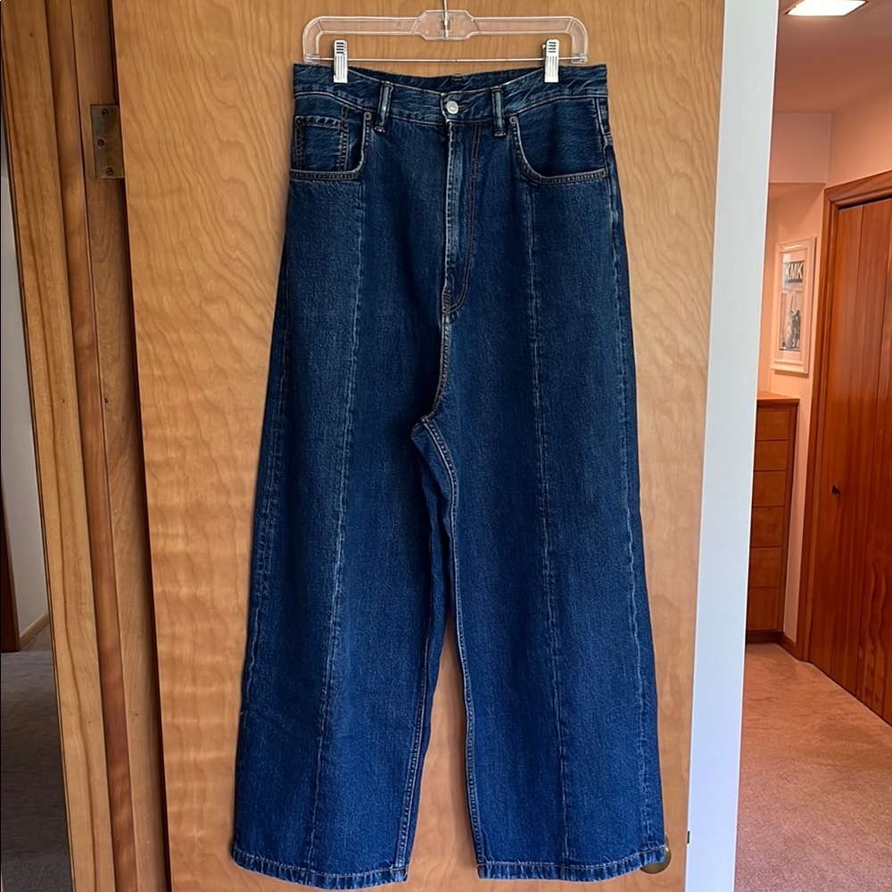 Acne Women's Wide Leg Jeans in Deep Blue